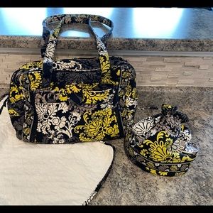 Vera Bradley Baroque Diaper Bag with Wet Bag